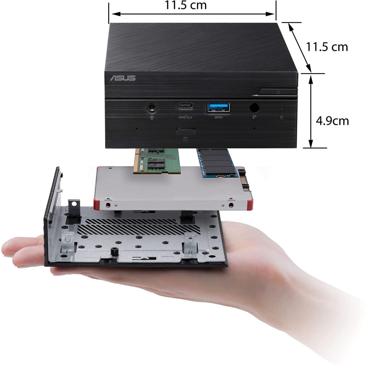Asus Pn50 Minipc Amd Ryzen 5 4500u 6 Cores Support Up To 4 Displays In 4k Resolution & 64gb Ddr4 Ram Wifi 6 & Bluetooth Black - CompuMe