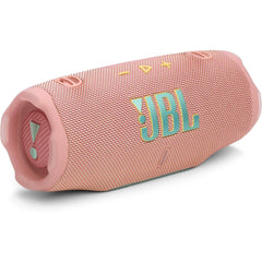 JBL Charge 6 - Portable Waterproof & Drop-Proof Bluetooth Speaker, Bold Pro Sound with AI Sound Boost, 28Hrs of Playtime, Built-in power bank & Comes with a Sturdy/Removable Carrying Strap - PINK