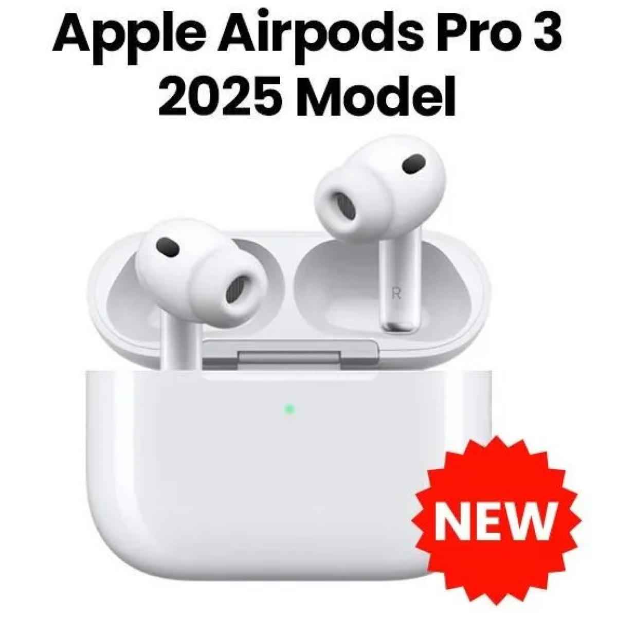 Apple Air Pods Pro 3 Wireless Headphones With Charging Case. Includes 5 Ear Tip Sizes. Compatible With Usb C , Apple Watch, Magsafe & Qi Certified Charger Usb Cable Sold Separately