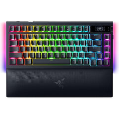 Razer Blackwidow V4 Pro 75% Mechanical Gaming Keyboard, Orange Taile Mechanical Switch Gen 3, Command Dial, English Us Layout, Detachable Type C Cable, Black - CompuMe