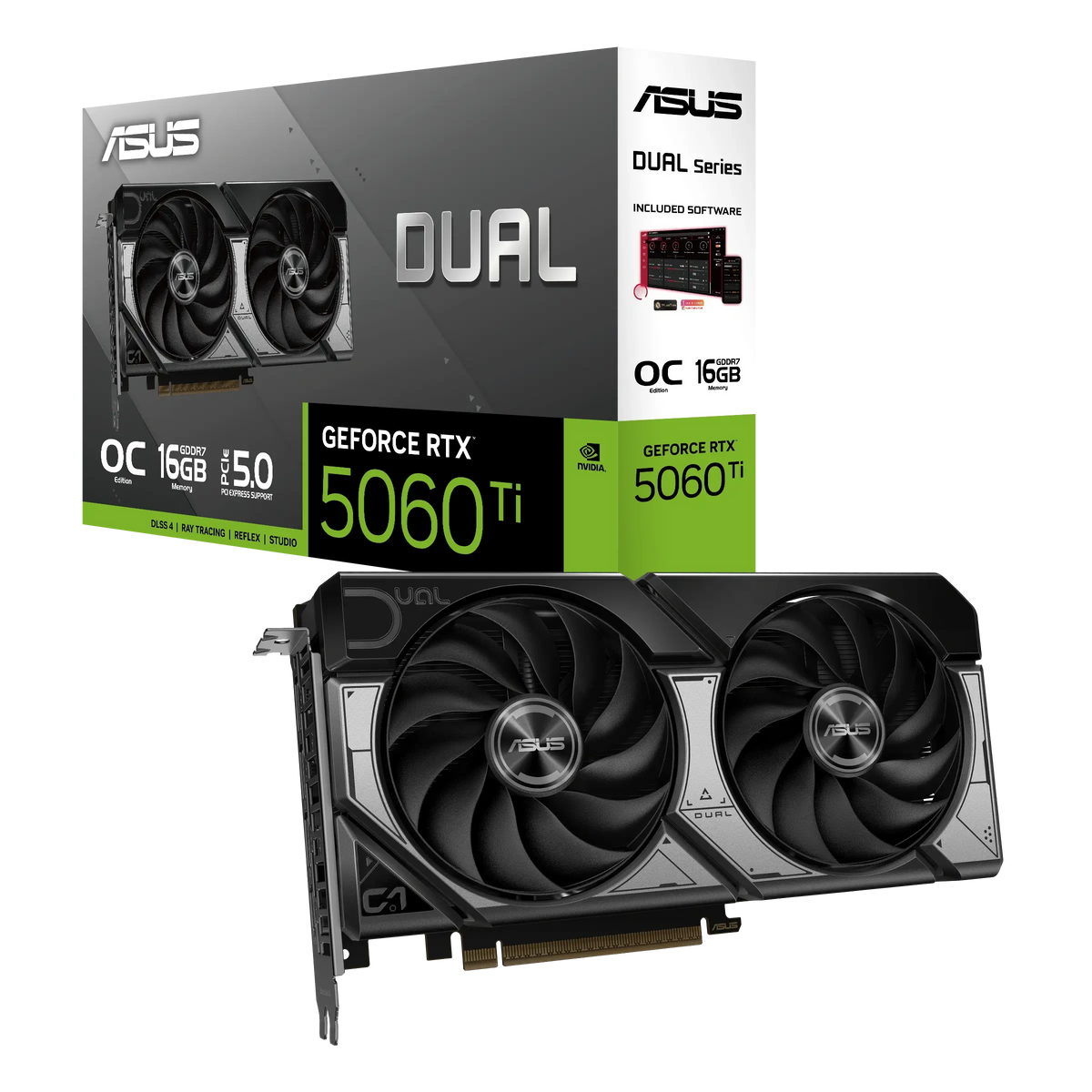 ASUS Dual GeForce RTX 5060 Ti 16GB OC Edition GDDR7 Graphics Card