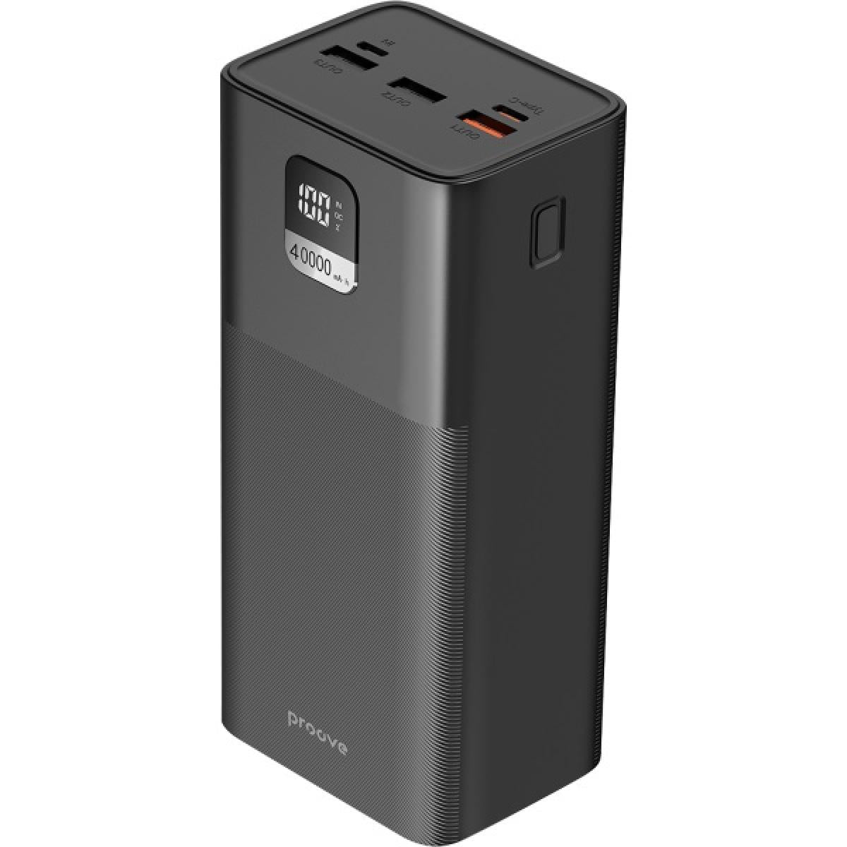 Proove Giant Lite Power Bank Type-C, Micro USB, 3xUSB, 22.5W 40000mAh - Black