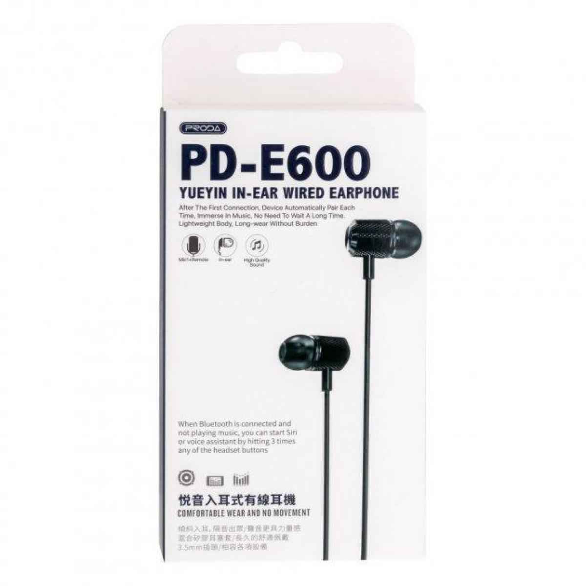 PRODA PD-E600 YUEYIN In-Ear Headphone