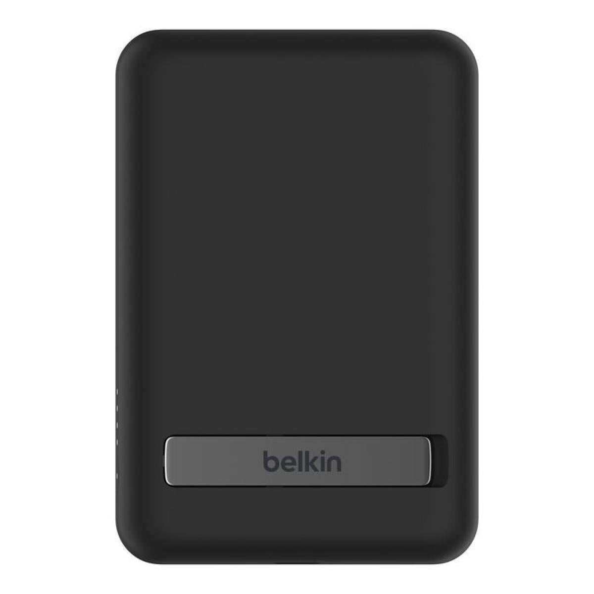 Belkin BoostCharge Wireless Power Bank 5000mAh MagSafe Charger 7.5W, Built-in Pop-up Kickstand - iPhone 17, Air, Pro, Pro Max, AirPods, Apple Watch, Google Pixel 10, etc. - Black