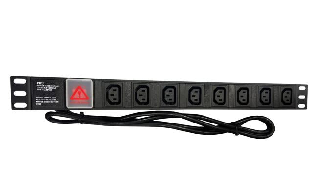 Universal 8 Port Eu 16a Pdu Loop Power Distribution Unit For Cabinets