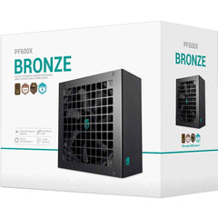 Deepcool Gamerstorm Pf600x 80 Plus Bronze 600w Non Modular Atx12v Long Life 120mm Fan Sleeved Cables Premium Elerolytic Capacitors Black