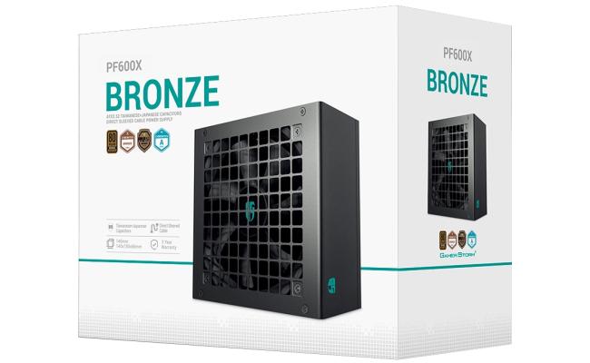 Deepcool GamerStorm PF600X 80 PLUS Bronze 600w Non-Modular ATX12V Long-Life 120mm Fan Sleeved Cables Premium Electrolytic Capacitors- Black Deepcool GamerStorm PF600X 80 PLUS Bronze 600w Non-Modular ATX12V Long-Life 120mm Fan Sleeved Cables Premium Electrolytic Capacitors- Black