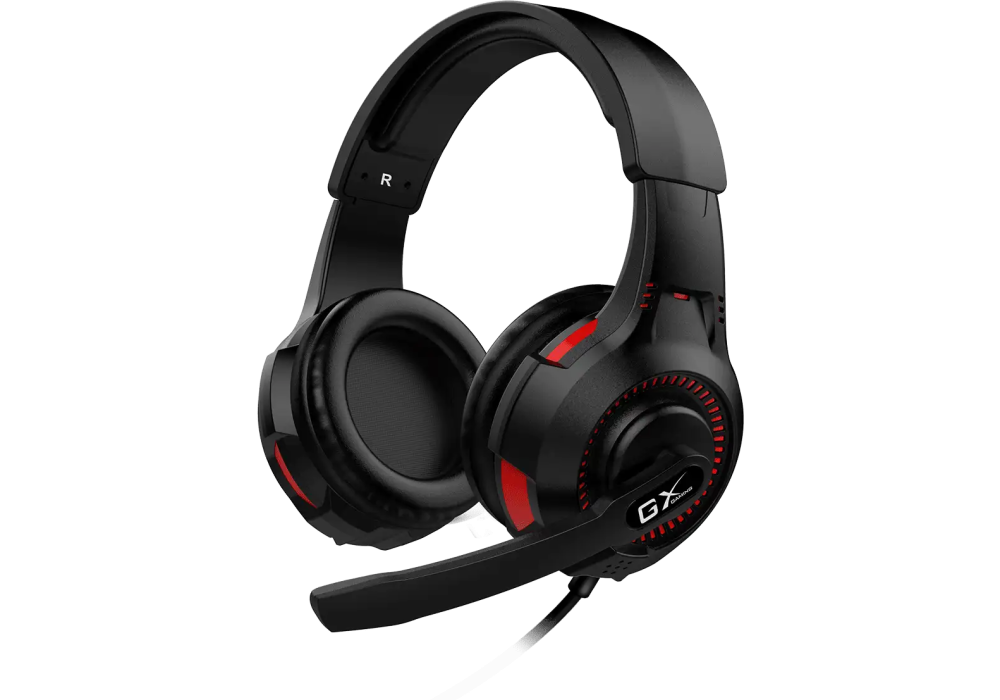 Genius GX HS-G600V - Vibration Gaming Headset, 40mm Drivers, Foldable Mic, 3.5mm + USB