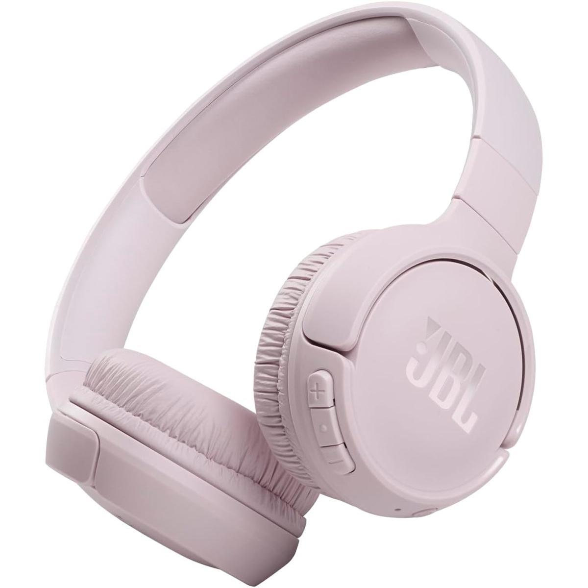 JBL Tune 510BT Bluetooth 5.0 On-Ear Headphones with JBL Pure Bass Sound & Hands-Free Calls 40-Hour Battery Life - Pink