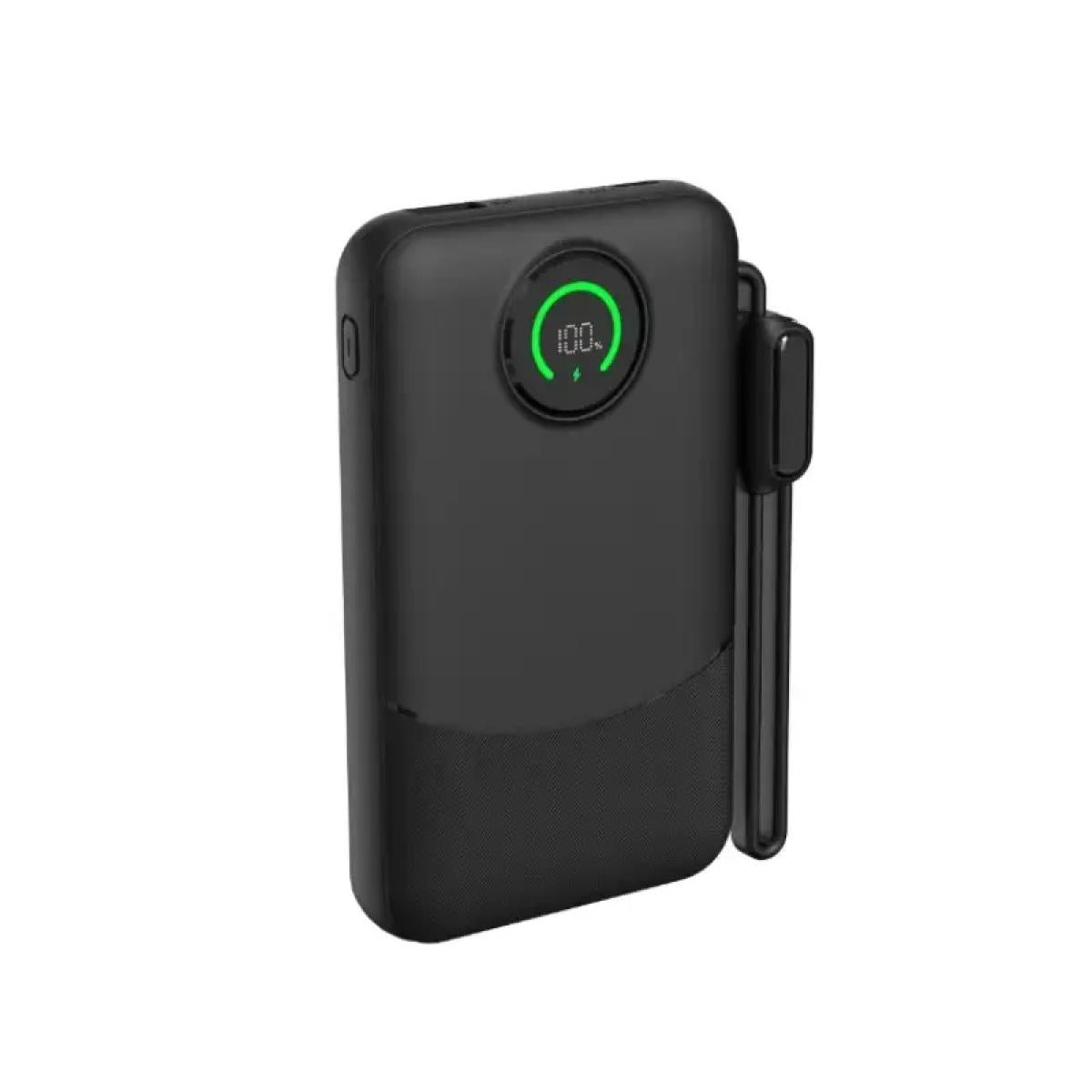 Huntkey PL03-10K 10000mAh Power Bank with Built-in USB-C Cable 22.5W -Black