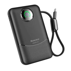 Huntkey PL03-10K 10000mAh Power Bank with Built-in USB-C Cable 22.5W -Black