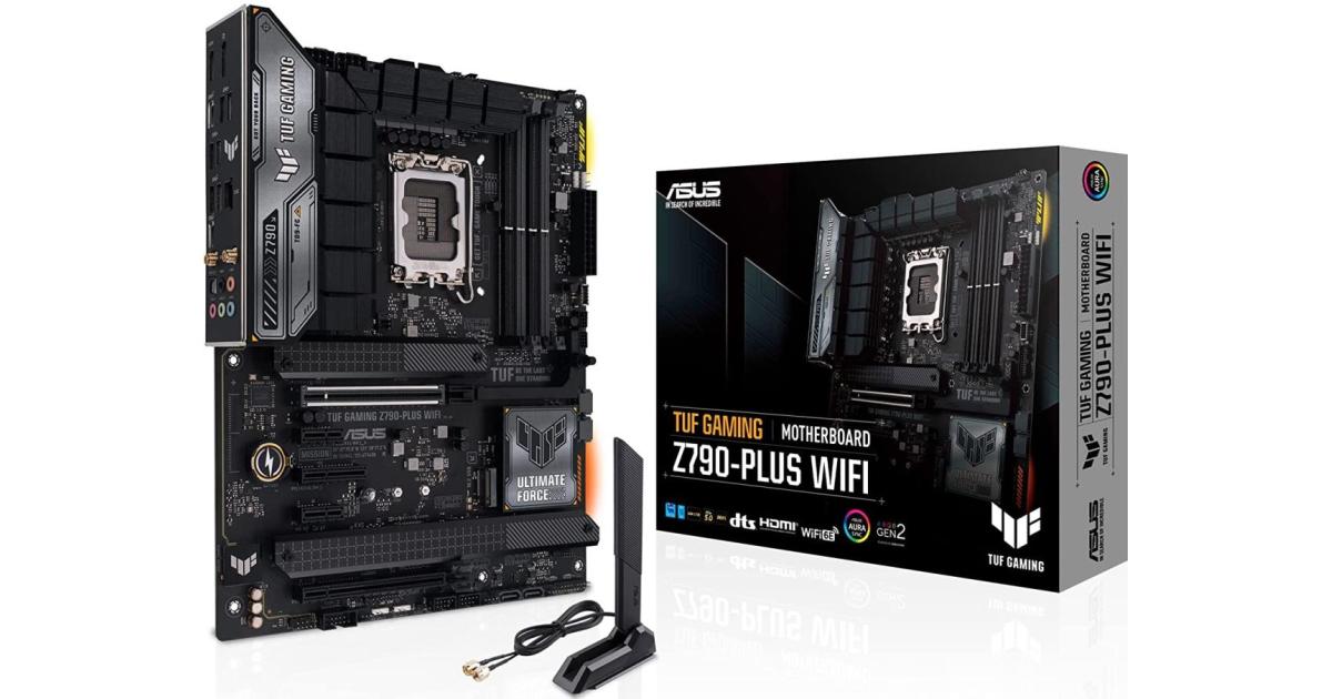 ASUS TUF GAMING Z790-PLUS (WiFi 6E), Intel 13th 12th Series, LGA 1700/DDR5/PCIe 5.0/4xM.2 - ATX Gaming MotherBoard