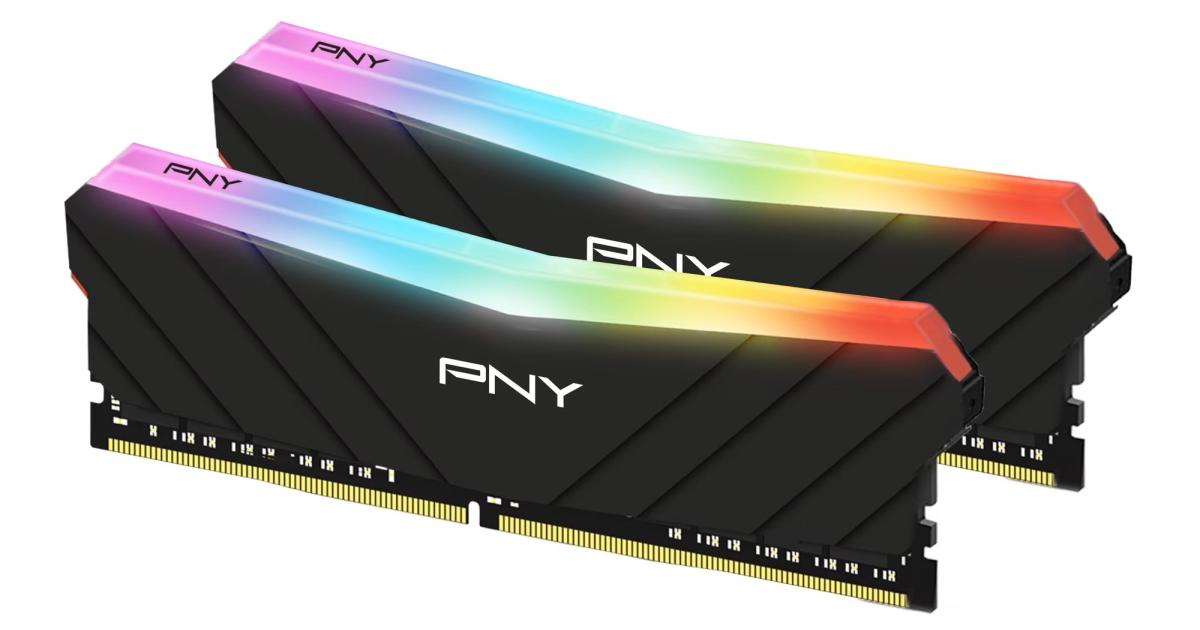 PNY RGB 32GB (2x16GB) DDR4 RAM 3600MHz CL18 Memory Kit-Black