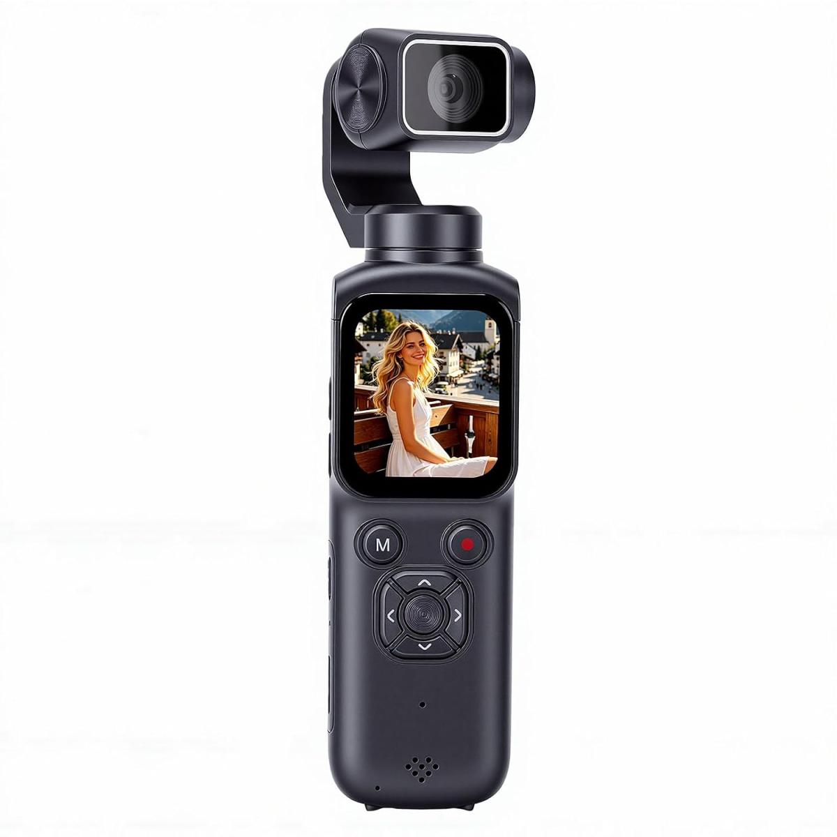 4K Pocket Sport Wi-Fi 75MP 330 Face Tracking Action Camera with Bracket