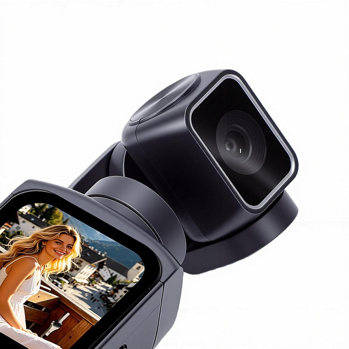 4K Pocket Sport Wi-Fi 75MP 330 Face Tracking Action Camera with Bracket
