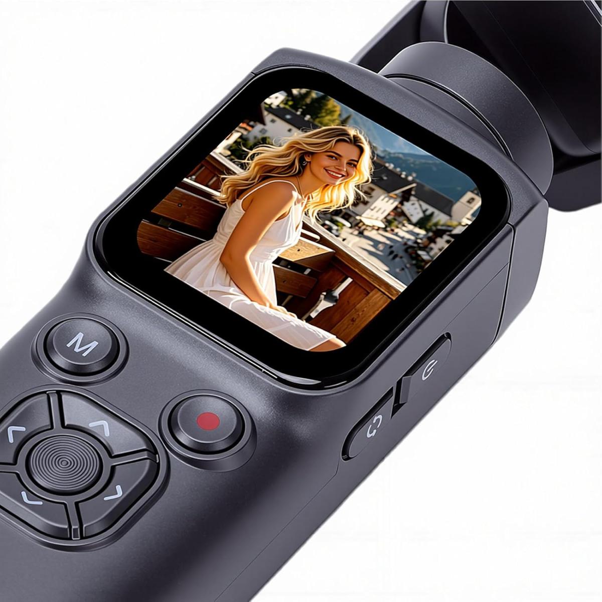 4K Pocket Sport Wi-Fi 75MP 330 Face Tracking Action Camera with Bracket
