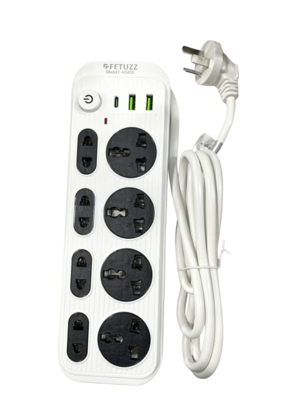 Power Socket Extension 295U - 10 Input Plus 2 USB and 1 Type-C