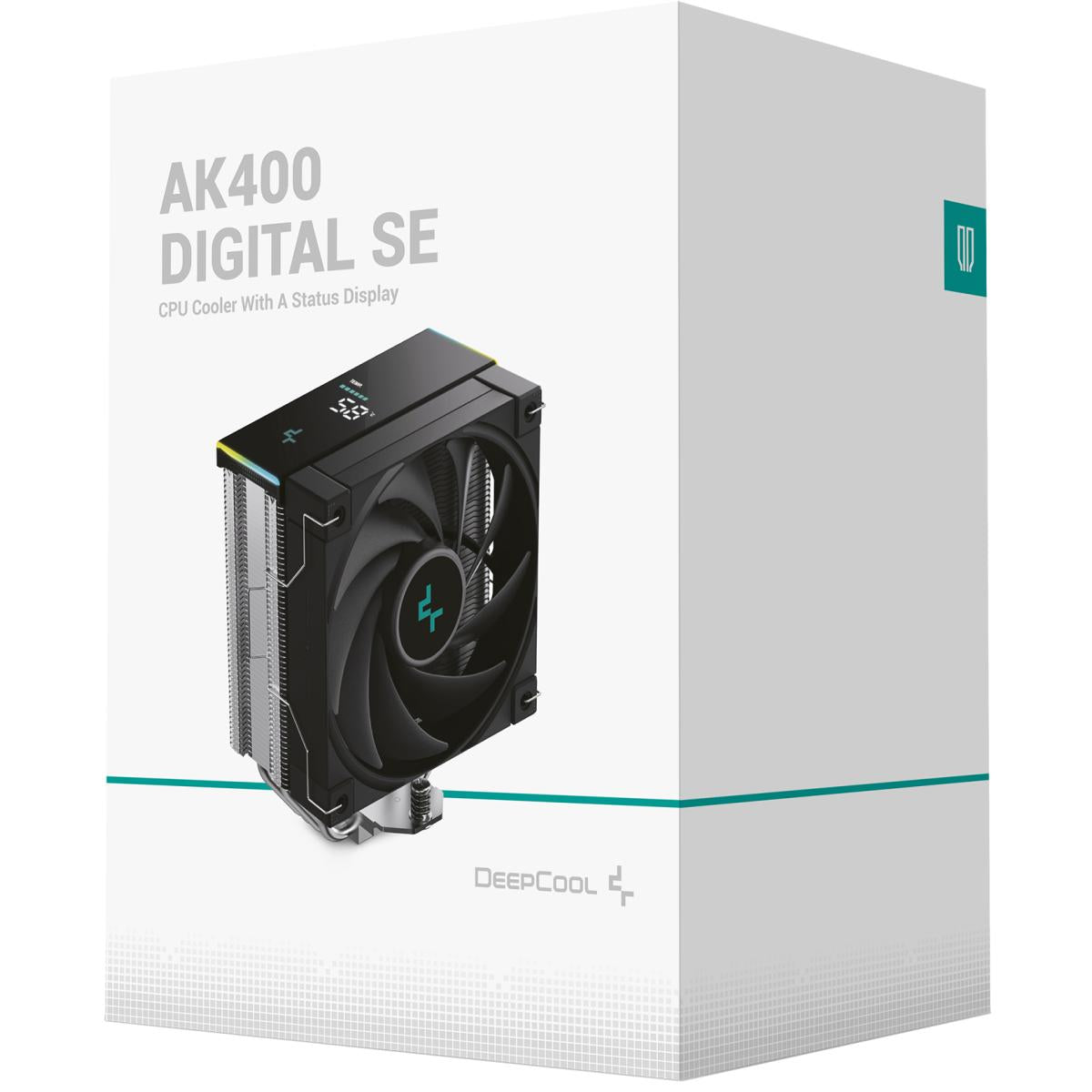 DeepCool AK400 Digital SE 1850 RPM PWM CPU Air Cooler 4 Heatpipes Chip Cooling Heatsink w/ w/ ARGB LED Strip & Digital Screen Displays , Black