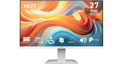 MSI PRO MP273W E14A 27" FHD 1080p Flat Monitor (White) IPS, 144Hz, 1ms (MPRT), 102% sRGB, HDR Ready w/ Speakers, Compatible With PC, Mac, PS5™, PS4™, Xbox, Mobile,