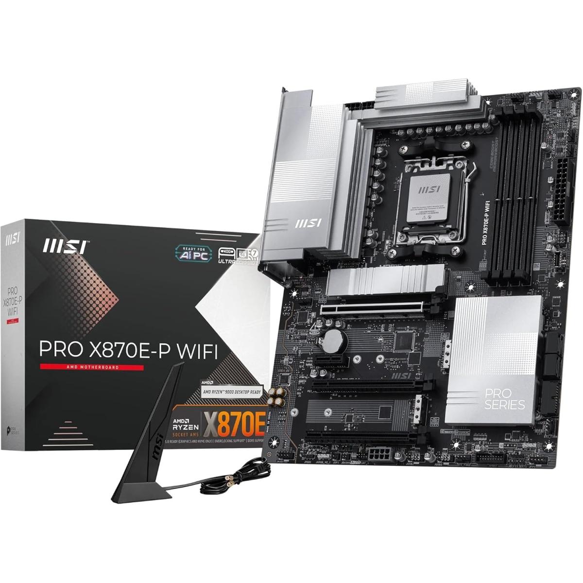 MSI PRO X870E-P WIFI (Wi-Fi 7) AMD RYZEN  Series AM5/DDR5/PCIe 5.0/3xM.2 - ATX Gaming MotherBoard | PRO X870E-P WIFI |