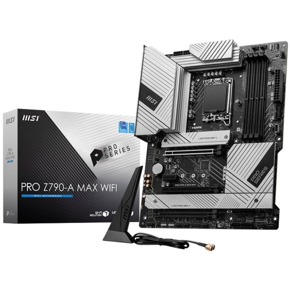 MSI PRO Z790-A MAX WIFI (Wi-Fi 7), Intel 14th 13th 12th Series, LGA 1700/DDR5/PCIe 5.0/4xM.2 - ATX Gaming MotherBoard | MSI PRO Z790-A MAX WIFI D5 | - CompuMe