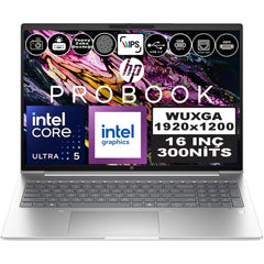 HP ProBook 4 G1iR 16 (2025) Intel Core 5 120U 10-Core For Everyday Business Performance Protected by HP Wolf Security W/ DDR5 Memory & 16" IPS Display , Silver