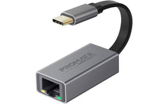 Promate Gigalink C Usb C Adapter Premium Aluminium Alloy Full Speed Usb Type C To 10/100/1000mbps Rj45 Gigabit Ethernet