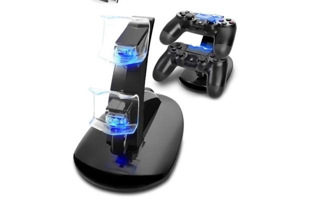 Dual Usb Charging Stand Dock For Ps4 Controllers Gamepad Slim & Pro