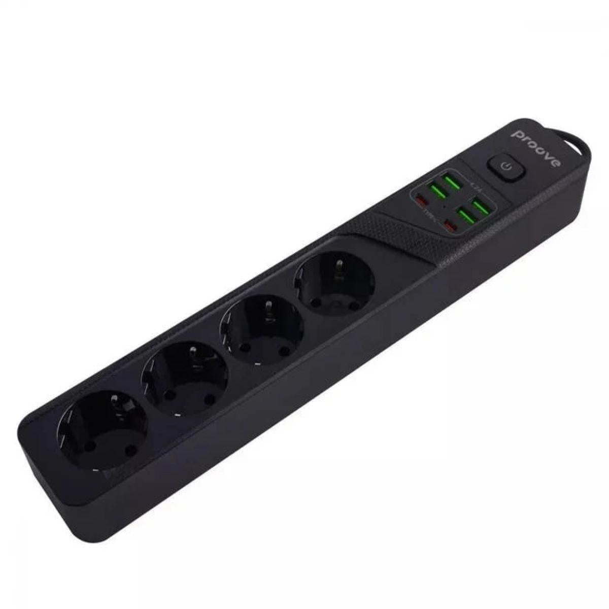 Proove Power Strip Power Socket P-04 (4 sockets + 4 USB + 2 Type-C) 2М - Black