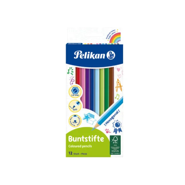 Pelikan Coloured Pencils Hexagonal 12pcs