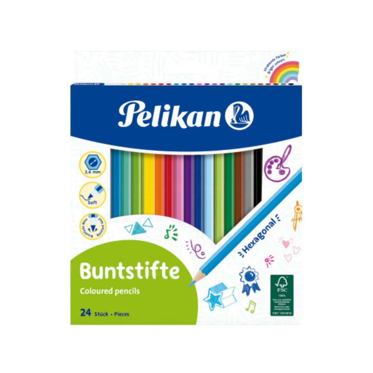 Pelikan Coloured Pencils Hexagonal 24pcs
