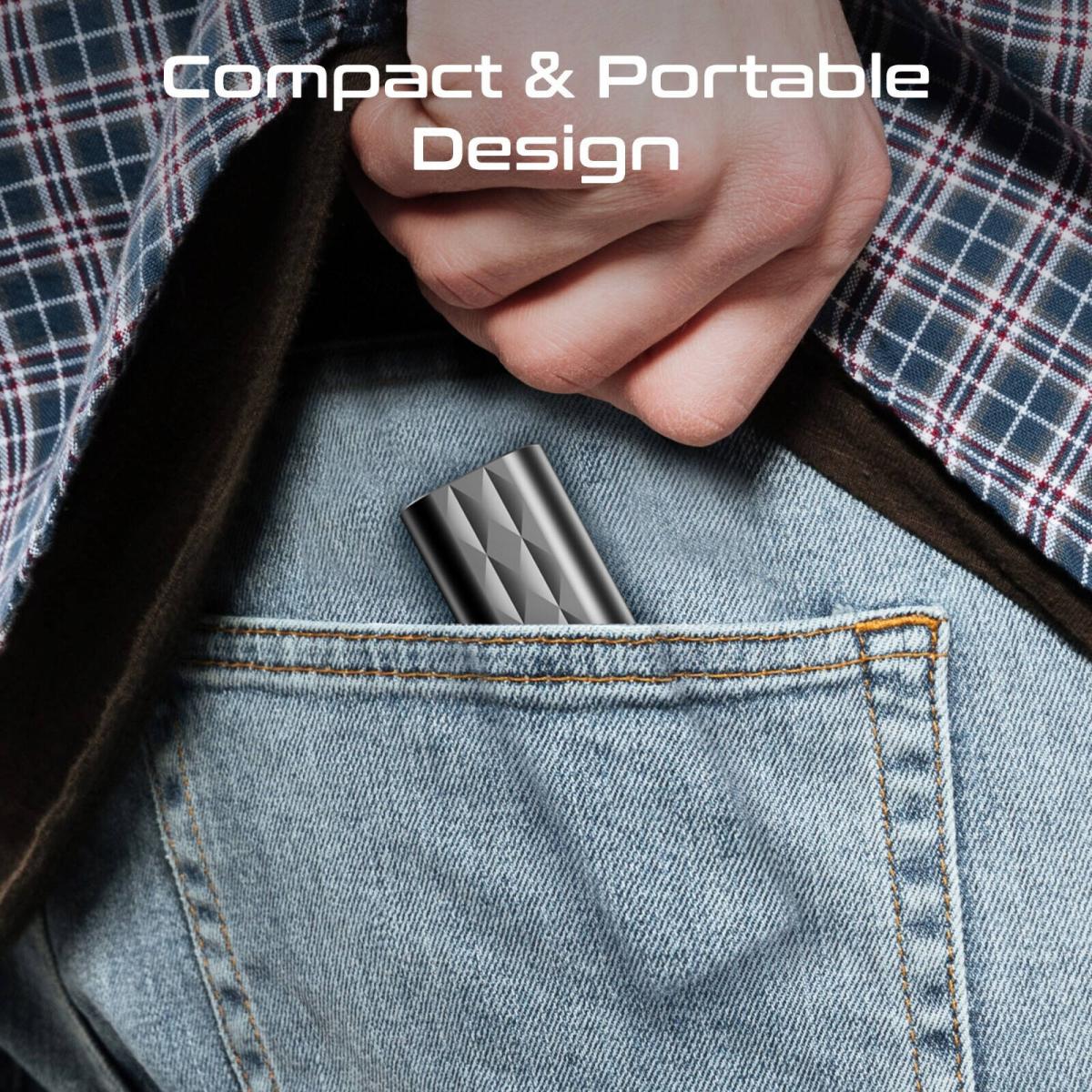 Promate Perk Compa All In 1 Charging Cable And Travel Kit, Supports A USB - C Cable, 20v/3a, Versatile Card Slots, 60w Fast Charge, Black
