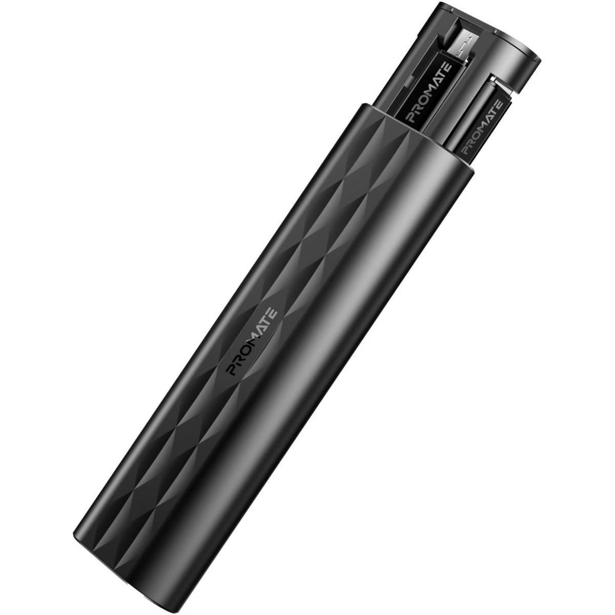 Promate Perk Compa All In 1 Charging Cable And Travel Kit, Supports A USB - C Cable, 20v/3a, Versatile Card Slots, 60w Fast Charge, Black
