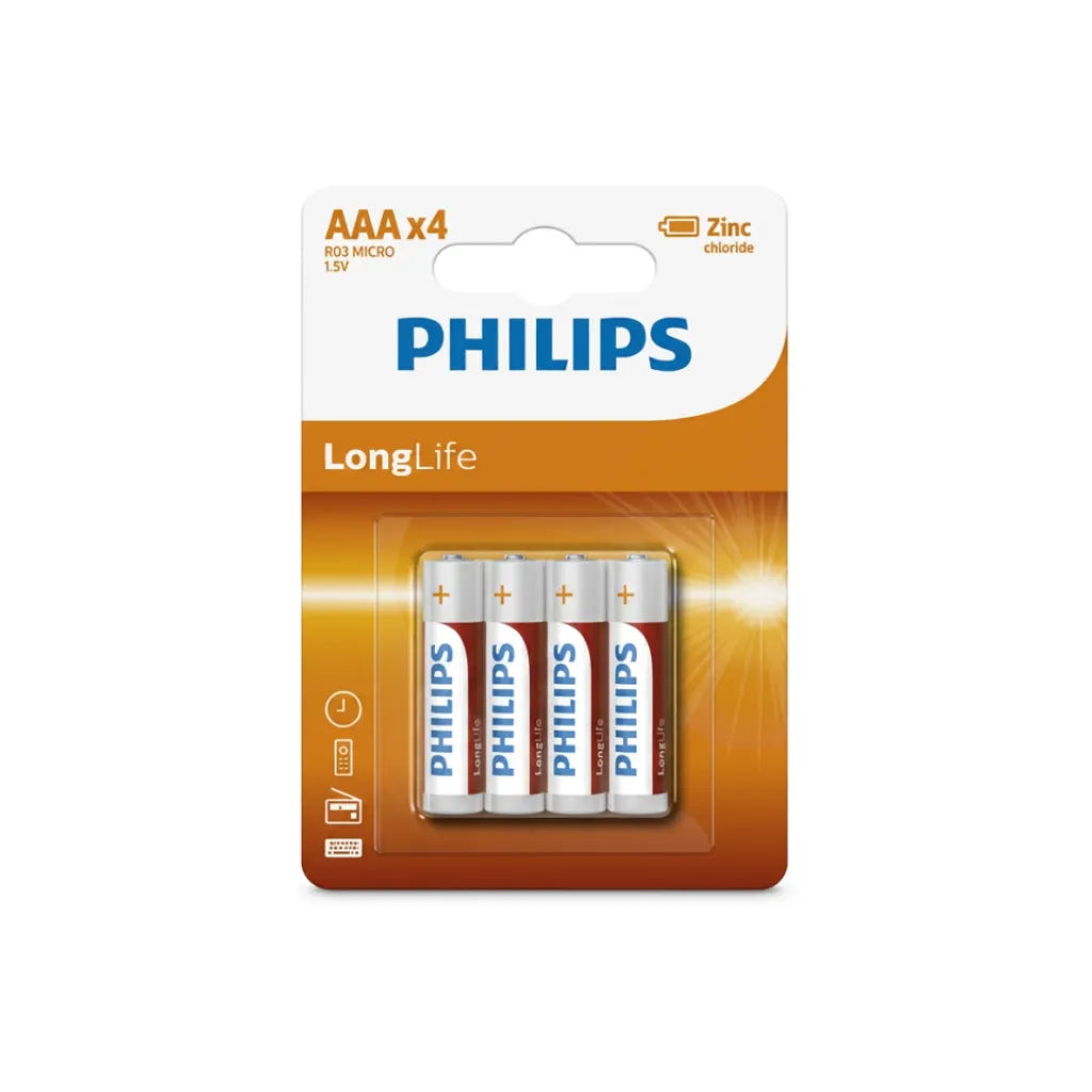 Philips Batteries Zinc AAA (4 Pack)