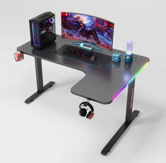 FEEX D2200 Gaming Desk - Black / 140x80cm / Right