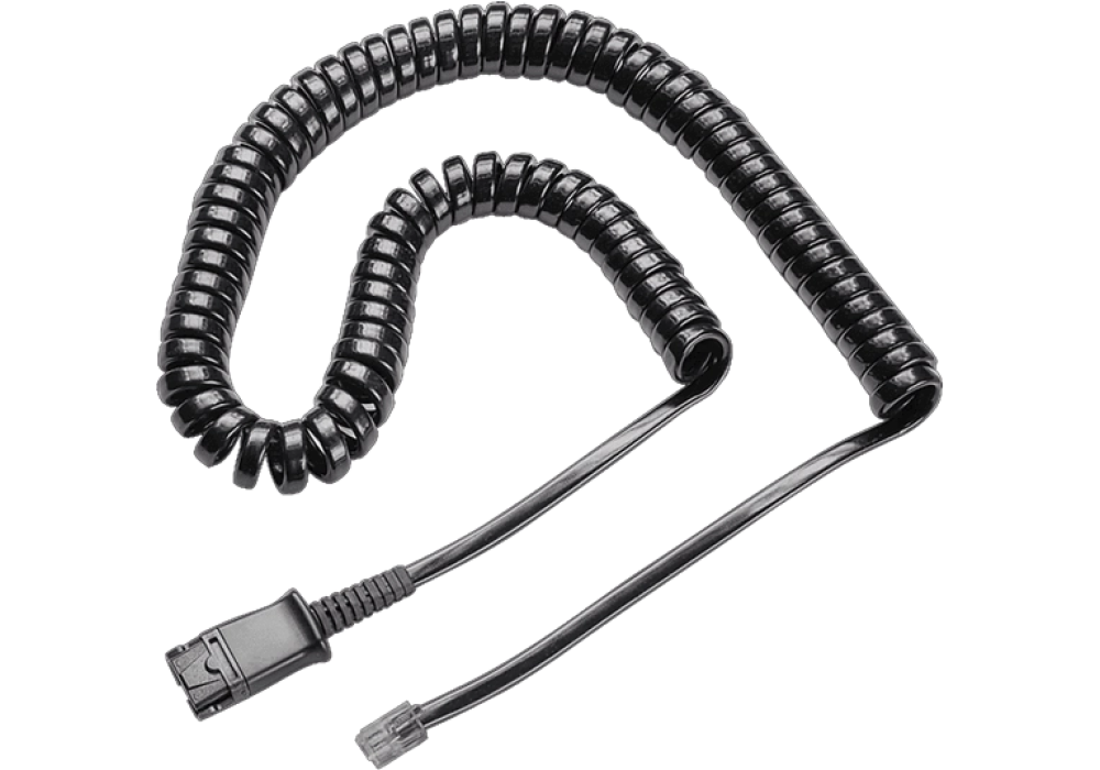 Poly U10 Direct Cable (Poly 26716‑01 / HP 85R38AA) – Quick Disconnect to M22/RJ‑11, Direct Connect for H‑Series Headsets, Black