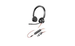 Poly Plantronics - Blackwire 3325 Wired Stereo Headset with Boom Mic (Poly) - Connect to PC/Mac via USB-A or mobile/tablet via 3.5 mm connector - Works with Teams, Zoom & more