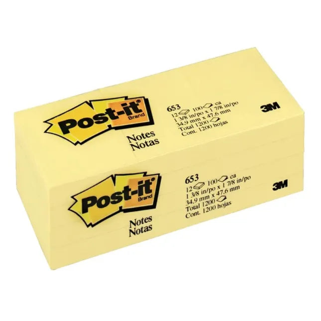 Post-It Notes Yellow 12 Pads