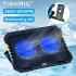 S900 GAMING LAPTOP COOLING PAD WITH MOBILE STAND AND 2 BLUE LED FANS AND RGB SIDE LIGHTS.