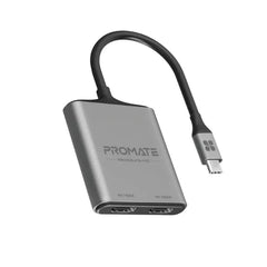 Promate MEDIALINK-H2, USB-C to Dual HDMI Adapter