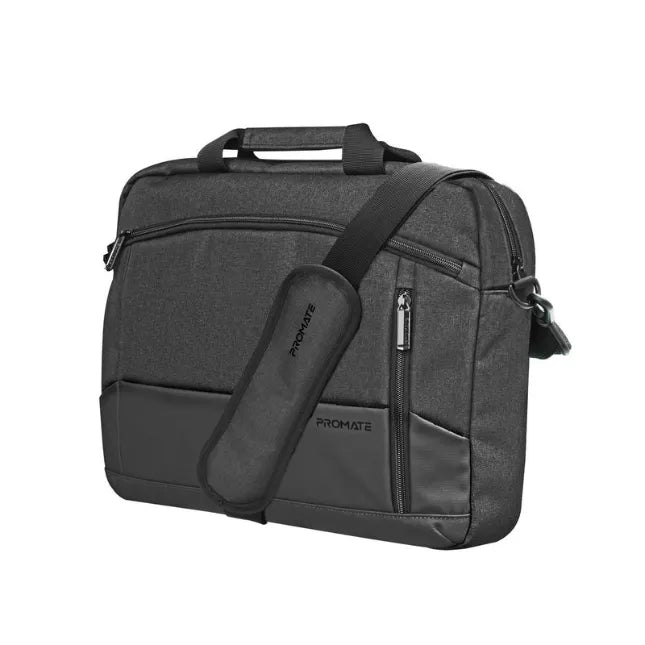 Promate Satchel-MB. Black, Laptop Messenger Bag
