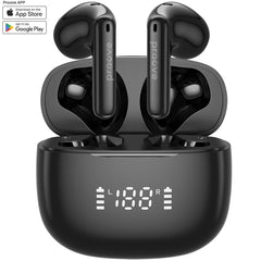 Proove Digital Tws Earphones, Led Display, Ipx4 Water Resistance, Bluetooth 5.4, Up To 6 Hours Black - CompuMe