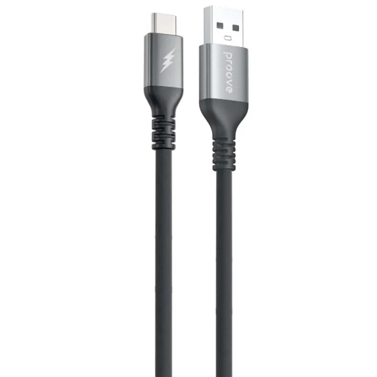 Proove Regen Silicone Usb A To Type C 3a Cable 1m Black