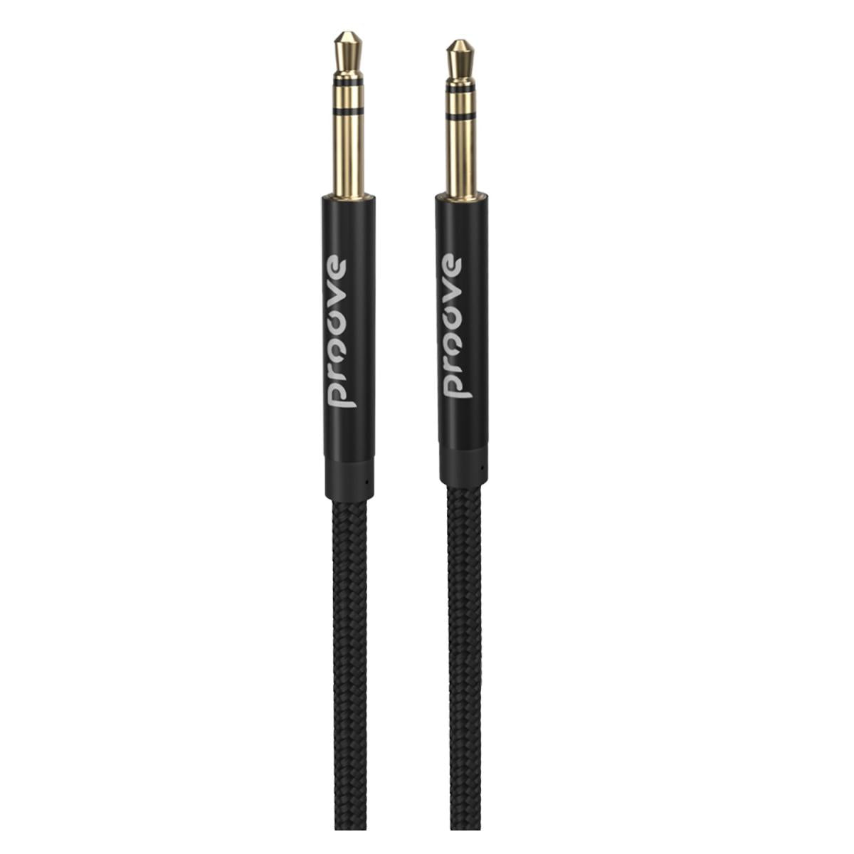 Proove Weft Cable Aux 3.5 to 3.5mm Jack Audio Cable 1 meter Black
