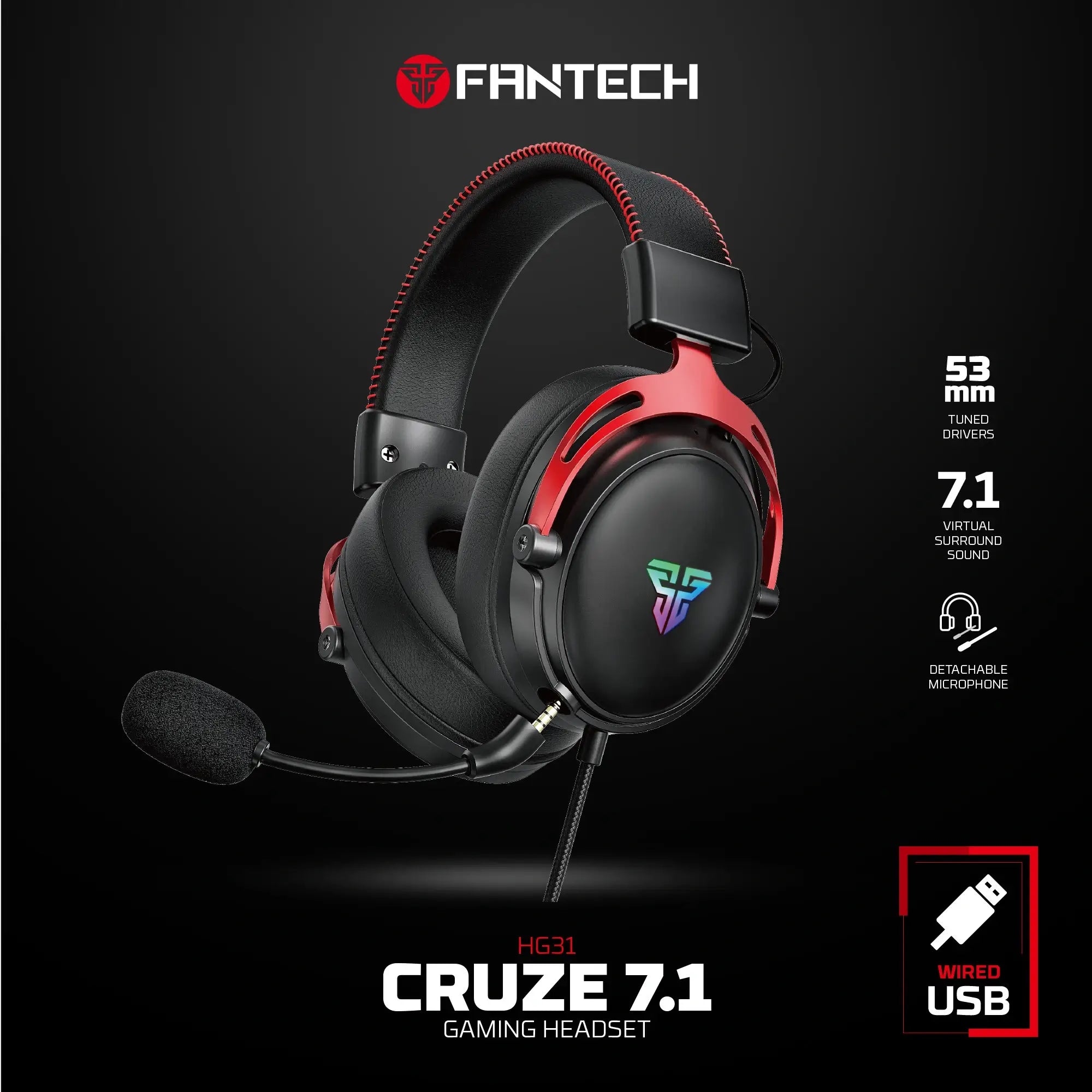 Fantech Hg31 Cruze 7.1 Surround Sound Gaming Headset Fantech Hg31 Cruze 7.1 Surround Sound Gaming Headset