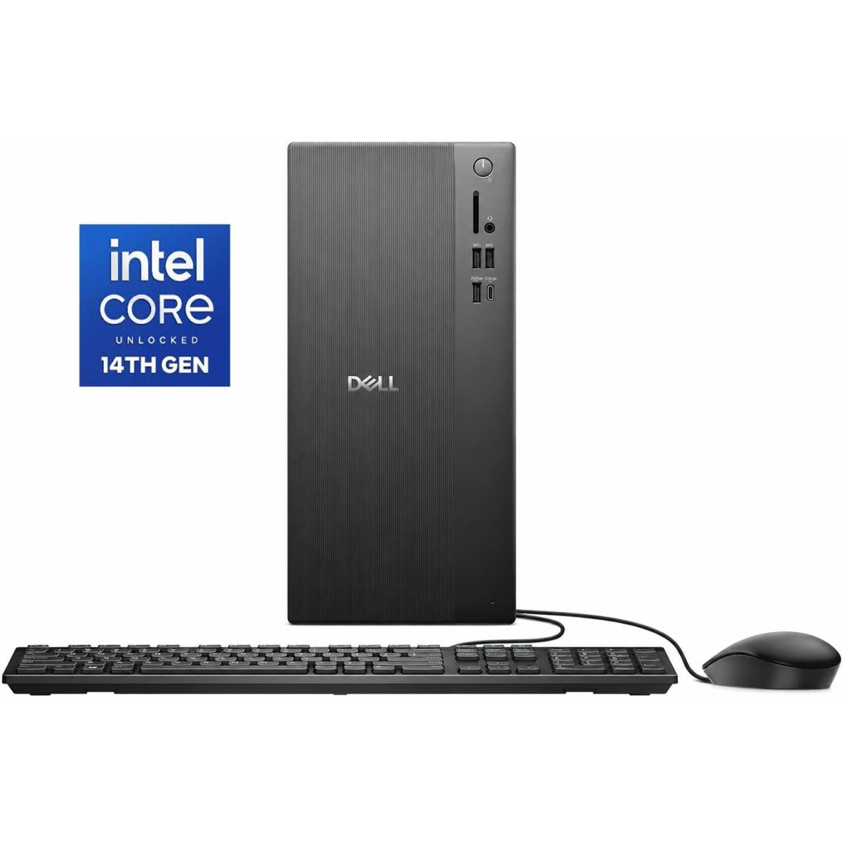 Dell Tower E1250 (2025) 14gen Intel Core I5 14400 10 Cores Powerful, Space Saving Performance Tower Desktop Pc Black