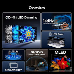 TCL 55P8L 55 Inch 4K QD-Mini LED Smart TV with Gaming Features