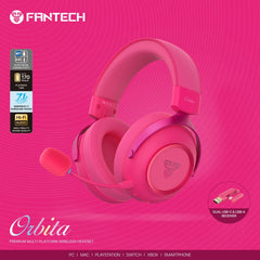 Fantech Whg07 Orbita Premium 7.1 Surround Sound Wireless Gaming Headset Rosie Edition 4 Quad Mode Connection