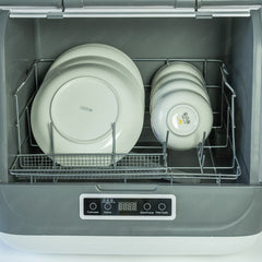 Mini Dish Washer 6 Sets, White with Silver - DWS_T05
