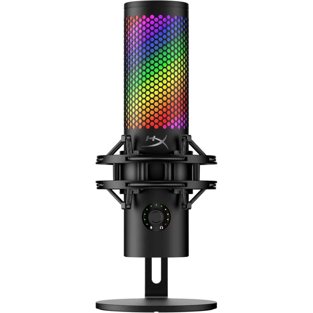 HyperX QuadCast 2 S - USB Best in-class Audio Quality, RGB Performance Black Microphone For Gaming, Streaming, Podcasting, Versatile Multifunction Knob, 4 Selectable Polar Patterns | QuadCast 2 S | - CompuMe